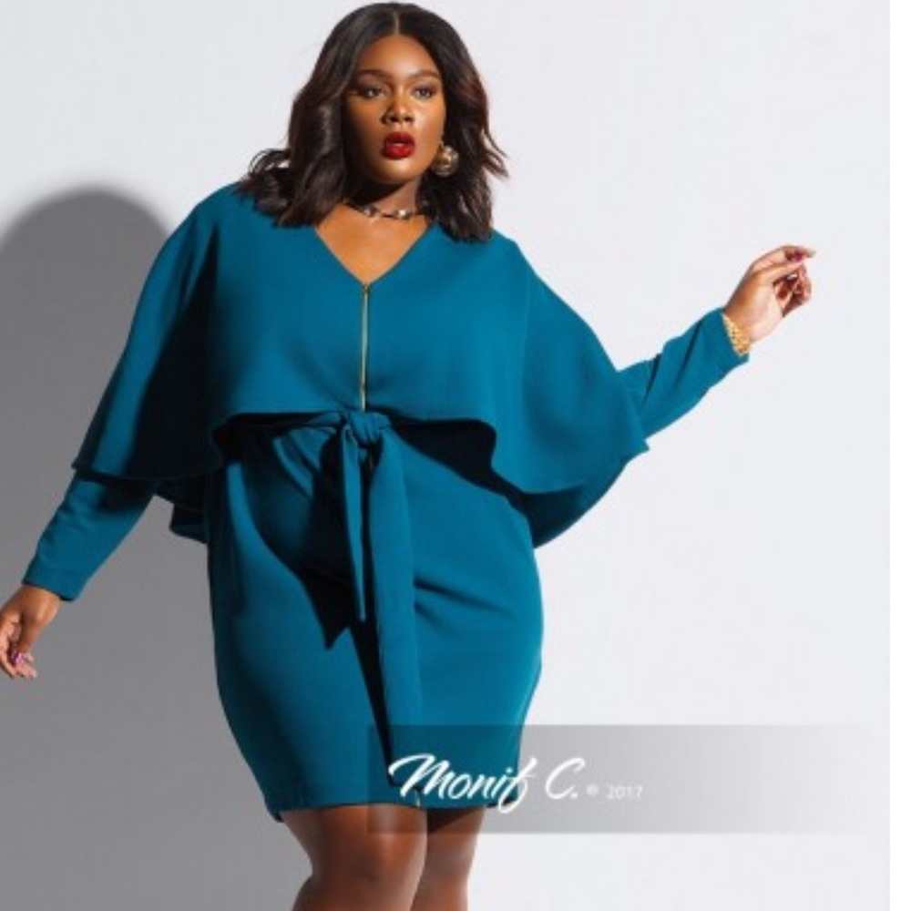 Monif C. London Cape dress NWT